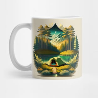 wild camping, adventurer, adventure hiking, design v1 Mug